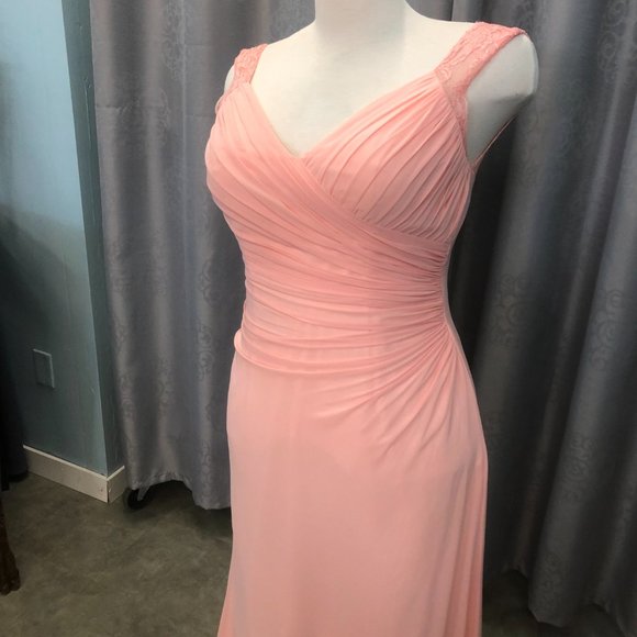 NEW Coral Blush  Mother of the Bride/Groom Elegant Formal Long Dress Bridesmaid - Picture 4 of 14